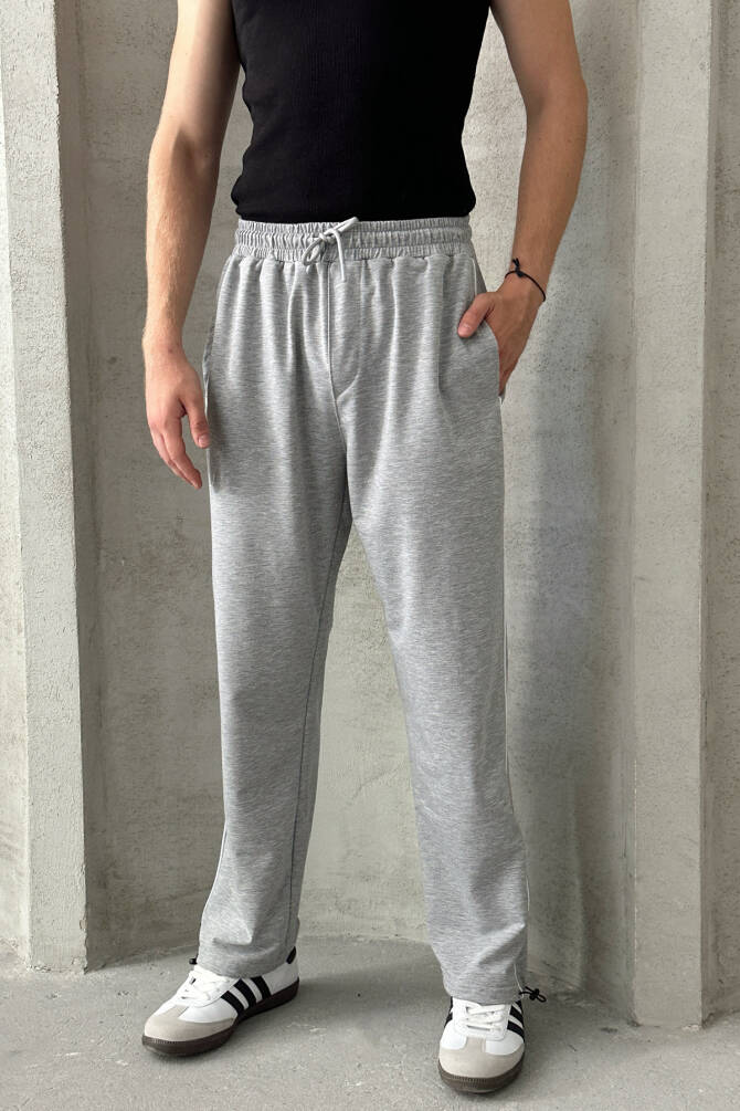 Erkek Ayarlanabilir Paça Baggy Eşofman Altı GRİ - 3