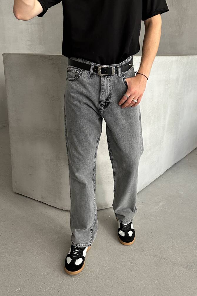 Erkek Baggy Jean Pantolon Antrasit - 1