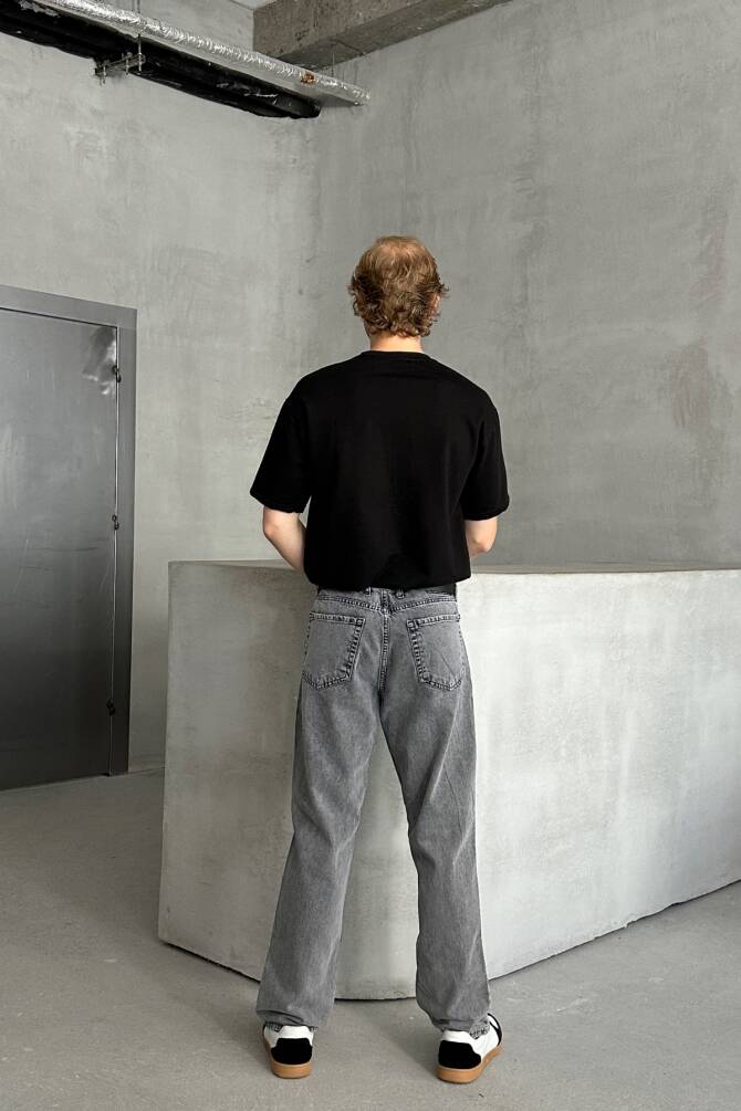 Erkek Baggy Jean Pantolon Antrasit - 5