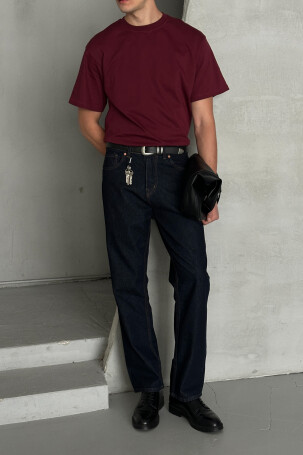 Erkek Baggy Jean Pantolon Lacivert - 2