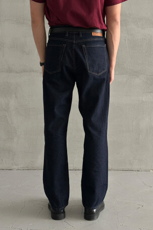 Erkek Baggy Jean Pantolon Lacivert - 5