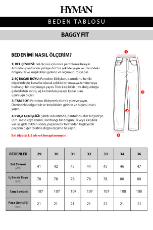 Erkek Baggy Jean Pantolon Lacivert - 6