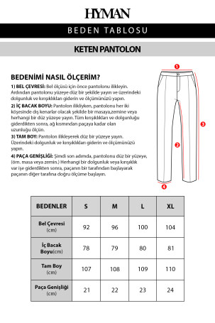 Erkek Beli Lastikli Baggy Kalıp Keten Pantolon Kahverengi - 5