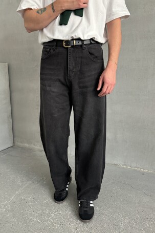 Erkek Ekstra Baggy Jean Pantolon Antrasit 
