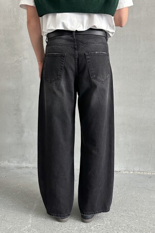 Erkek Ekstra Baggy Jean Pantolon Antrasit - 5