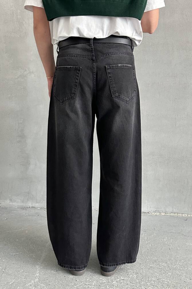 Erkek Ekstra Baggy Jean Pantolon Antrasit - 5