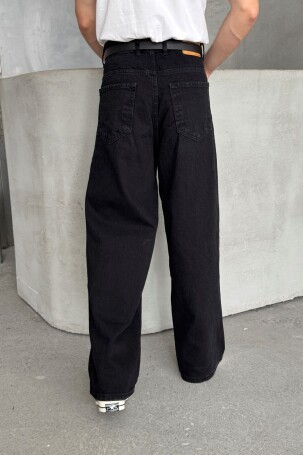 Erkek Ekstra Baggy Jean Pantolon Siyah - 4