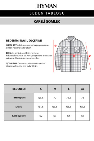 Erkek Oversize Kesim Kareli Gömlek Gri - 6