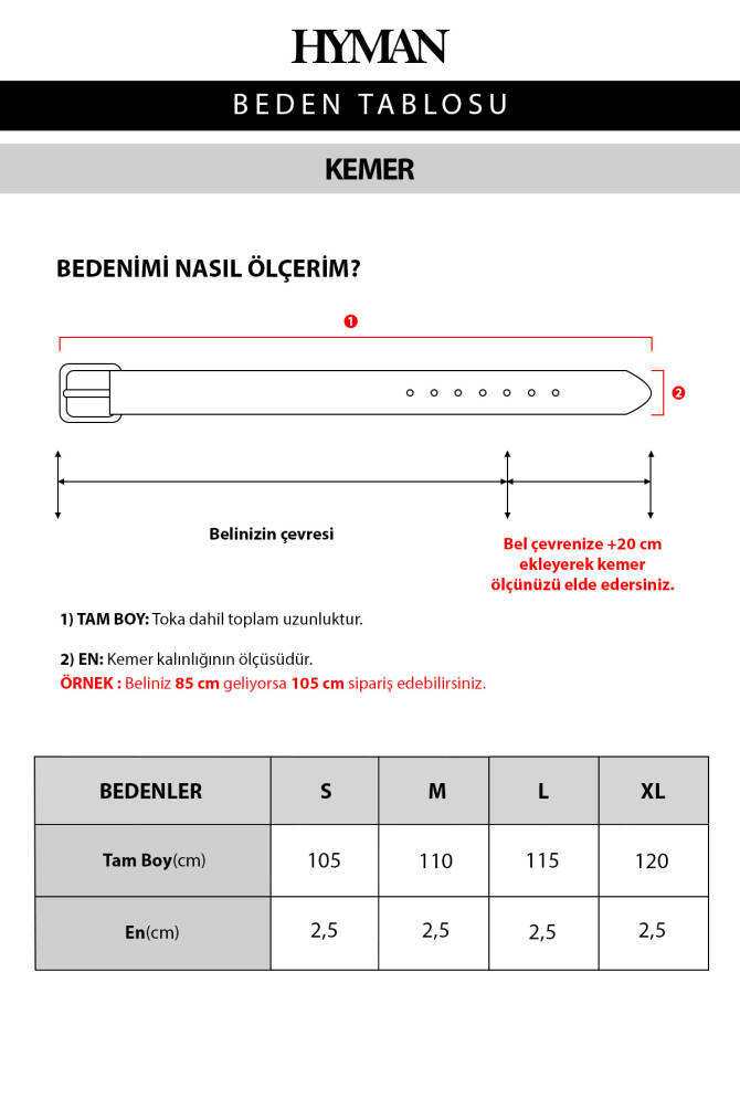 Erkek Tokalı Kemer Siyah - 4